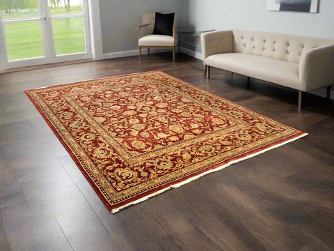 Sultanabad 100% wool Hand Made Rug, 7' 11" x 10' 4" (P)