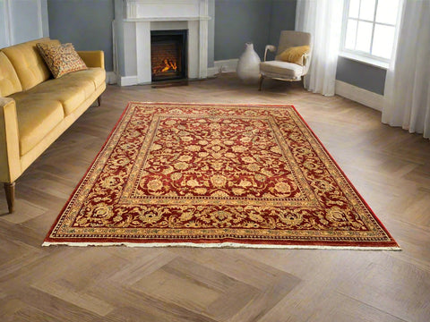 Sultanabad 100% wool Hand Made Rug, 7' 11" x 10' 4" (P)