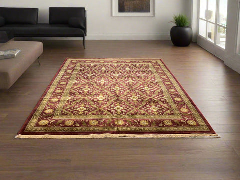 Sultanabad 100% wool Hand Made Rug, 7' 8" x 9' 8" (p)