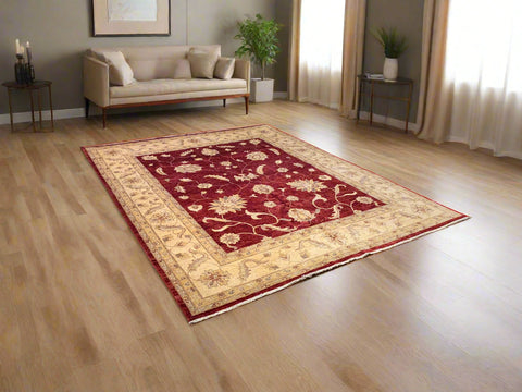 Hand-Knotted Sultanabad Vegetable-Dyed Wool Rug, 8' x 9' 7" (K)