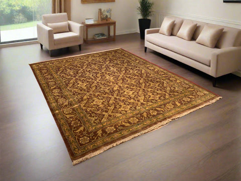 Sultanabad 100% wool Hand Made Rug, 7' 9" x 9' 8" (P)
