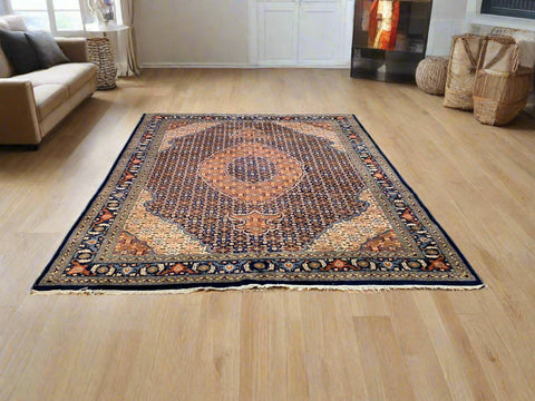 Exquisite 100% Silk Persian Design Rug – Elegant and Luxurious, 8' x 10' (H)