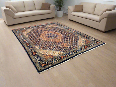 Exquisite 100% Silk Persian Design Rug – Elegant and Luxurious, 8' x 10' (H)