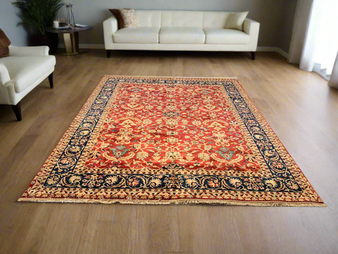 Sultanabad 100% wool Hand Made Rug, 8' 1" x 10' 5" (P)