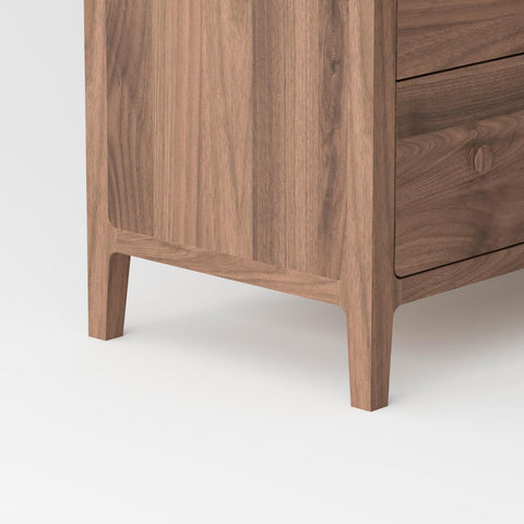 Isabella Mid Century Bedroom Set - Solid Black American Walnut
