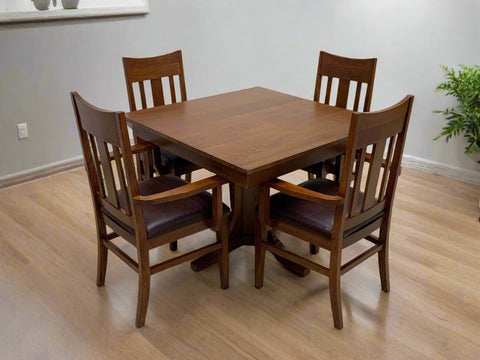 Mission Oak Square Dining Table & Arm chair Set - 42"