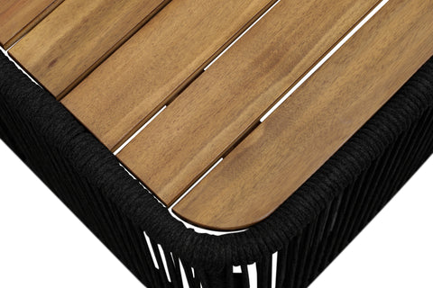 Alpine Teak outdoor collection Black Rope Coffee table