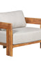 Paradiso Outdoor Solid Teak Wood Chair - Grey fabric