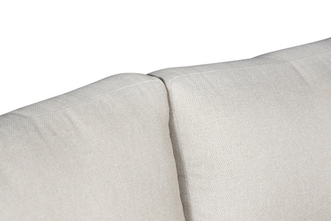Paradiso Outdoor Solid Teak Wood Sofa - Gray Fabric