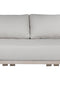 Paradiso Outdoor Solid Teak Wood Love seat - Gray Fabric