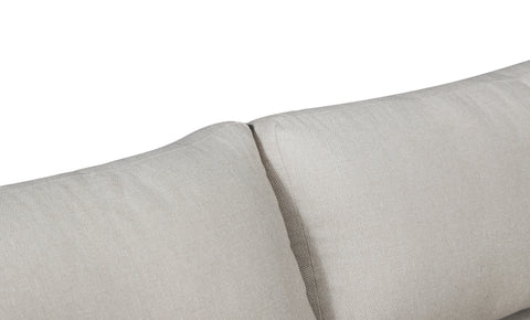 Paradiso Outdoor Solid Teak Wood Love seat Natural Look  - Gray Fabric