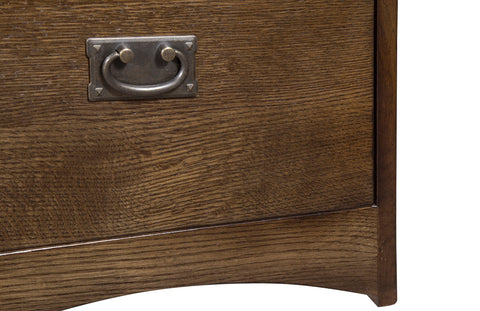 Pre-Order Mission Solid Oak 4 Drawer File Cabinet - Walnut