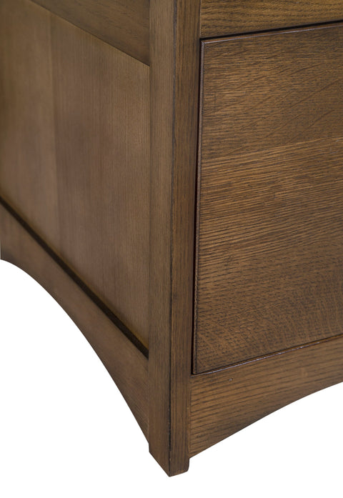 Pre-Order Mission Solid Oak 4 Drawer File Cabinet - Walnut