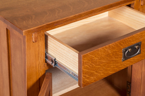 Mission Style Solid Oak Nightstand Model - Michael's Cherry Stain