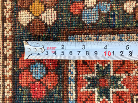 Hand-Knotted Vegetable Dye Kazak Rug from Pakistan, 5' x 6' 7"