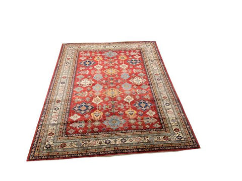 Kazak Handwoven 100% Wool Rug 8' x 10' | Crafters And Weavers
