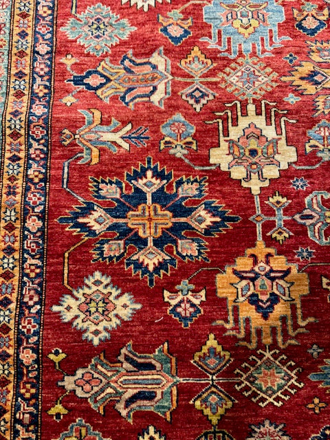 Kazak Handwoven 100% Wool Rug 8' x 10' | Crafters And Weavers