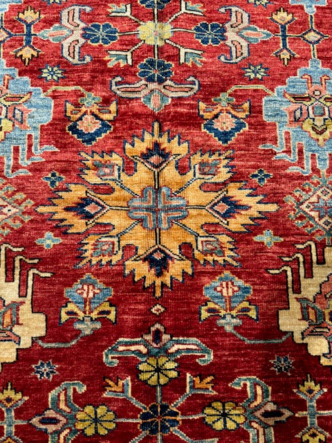 Kazak Handwoven 100% Wool Rug 8' x 10' | Crafters And Weavers