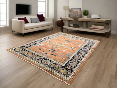 Heriz 100% wool Oriental Rug 9' 3" x 12'