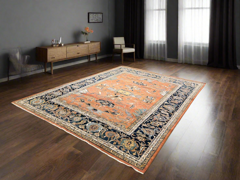 Heriz 100% wool Oriental Rug 9' 3" x 12'