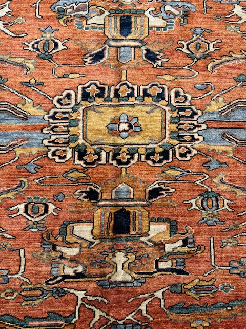 Heriz 100% wool Oriental Rug 9' 3" x 12'