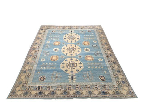 Khotan Samarkand Large Hand made Oriental Rug, size 10' 3" x 12' 6"