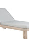 Paradiso Outdoor Teak Natural Look Chaise - Gray Fabric