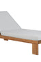 Paradiso Outdoor Teak Chaise - Gray Fabric