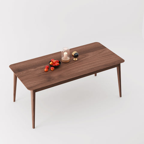 Isabella Mid Century Dining Table - Solid American Black Walnut