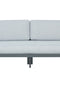 Sardinia Aluminum Frame Outdoor 74" Love seat / Sofa - Gray Cushions