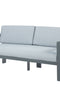 Sardinia Aluminum Frame Outdoor 74" Love seat / Sofa - Gray Cushions