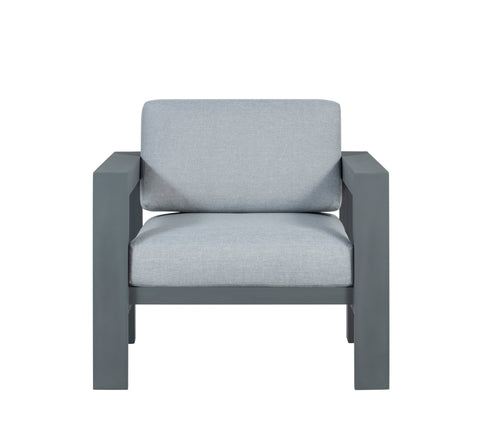Sardinia Aluminum Frame Outdoor Sofa Set - Gray Cushions