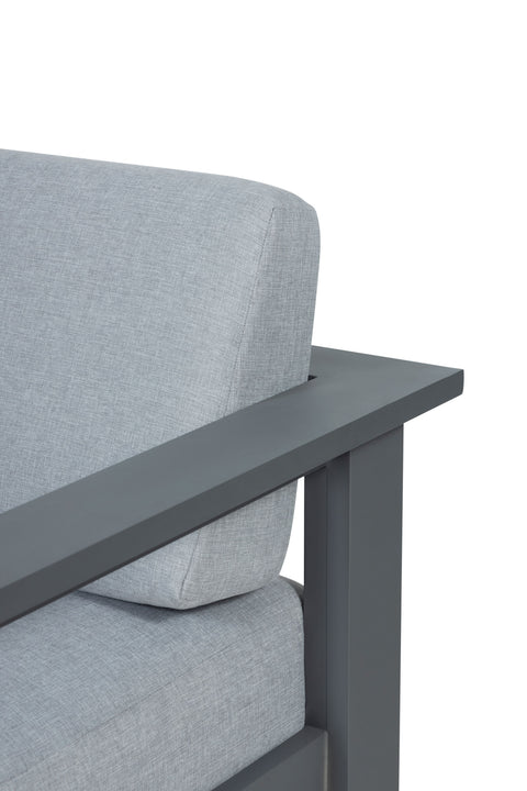 Sardinia Aluminum Frame Outdoor Sofa Set - Gray Cushions