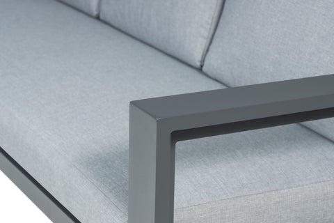 Sardinia Aluminum Frame Outdoor Sofa Set - Gray Cushions