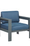 Sardinia Outdoor Arm Chair with Aluminum Metal Frame - Blue