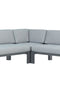 Sardinia Aluminum Frame Outdoor Sectional Sofa - Gray