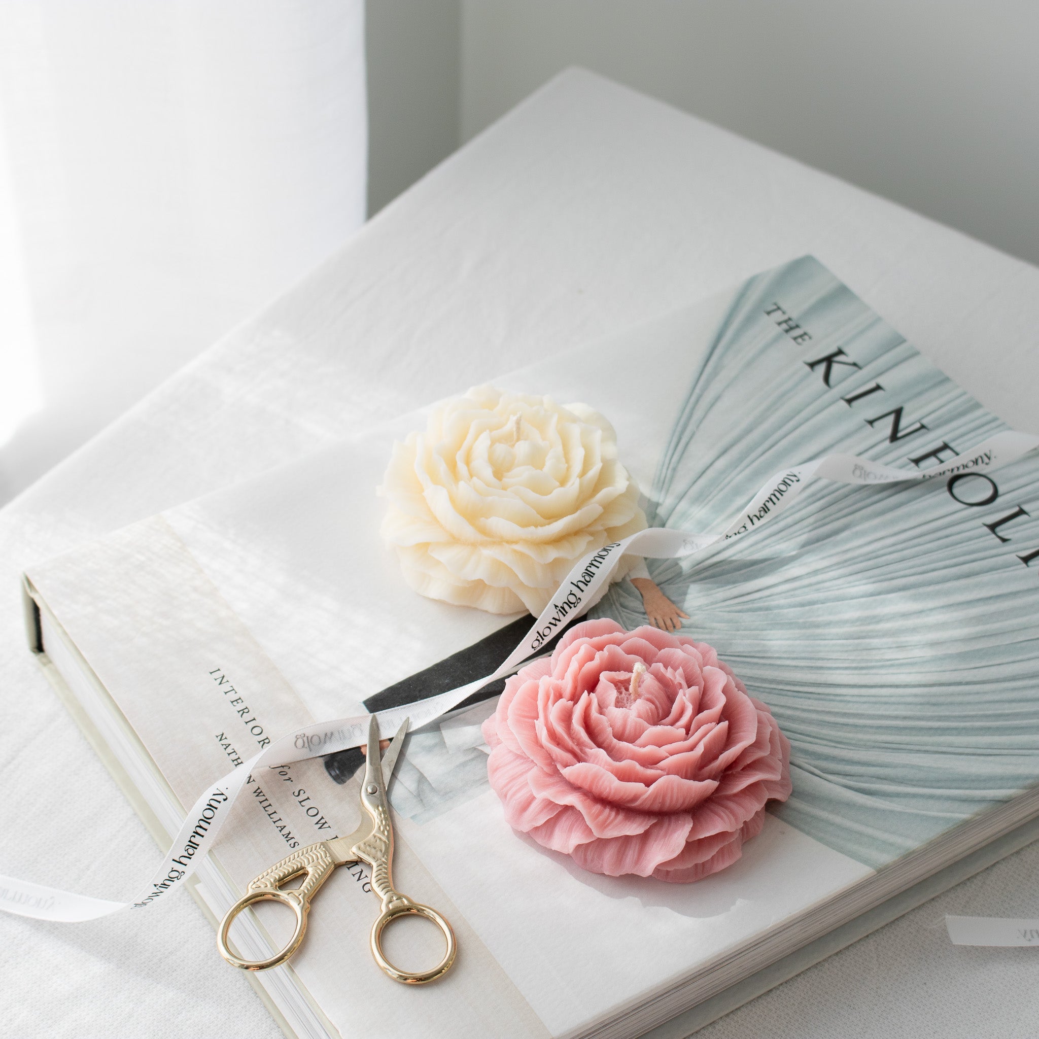 Peony Candles, Flower Decorative Candles