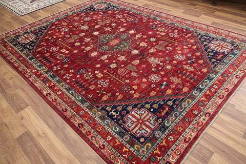 Hand-Knotted Sultanabad Vegetable-Dyed Wool Rug, 8' 1" x 10'