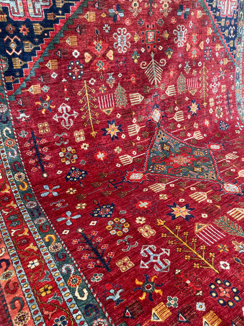 Hand-Knotted Sultanabad Vegetable-Dyed Wool Rug, 8' 1" x 10'