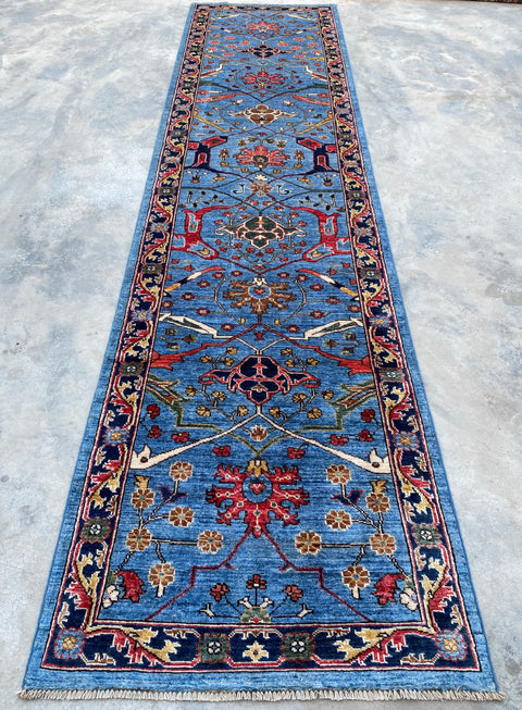 Hand-Knotted Sultanabad Vegetable-Dyed Wool Rug, 2' 10" x 12' 0"