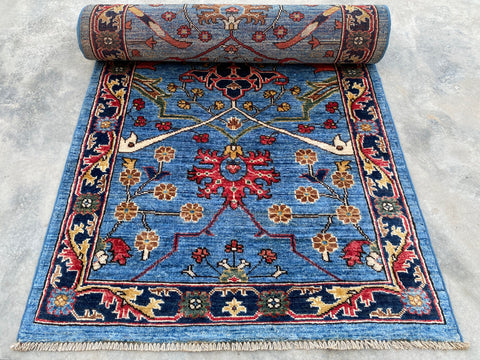 Hand-Knotted Sultanabad Vegetable-Dyed Wool Rug, 2' 10" x 12' 0"