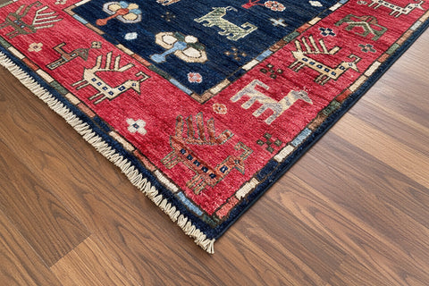 Hand-Knotted Sultanabad Vegetable-Dyed Wool Rug 2' 8" x 11' 5"