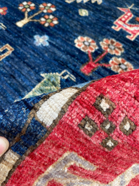 Hand-Knotted Sultanabad Vegetable-Dyed Wool Rug 2' 8" x 11' 5"