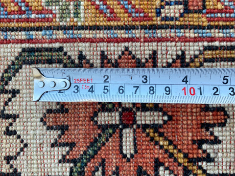 Hand-Knotted Vegetable Dye Kazak Rug from Pakistan,  5' 4" x 7' 9"