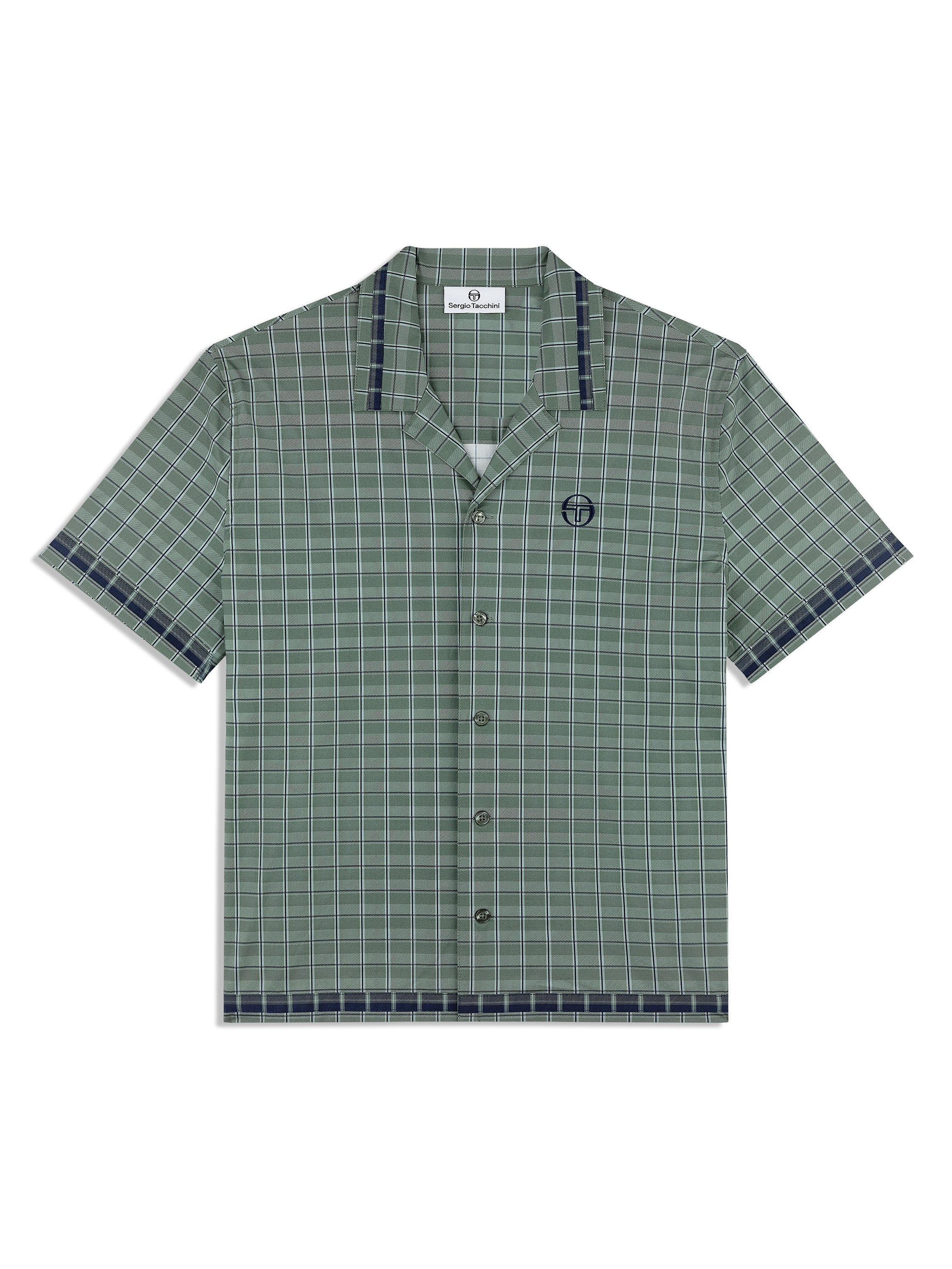 Quadretto Cabana Shirt- Duck Green