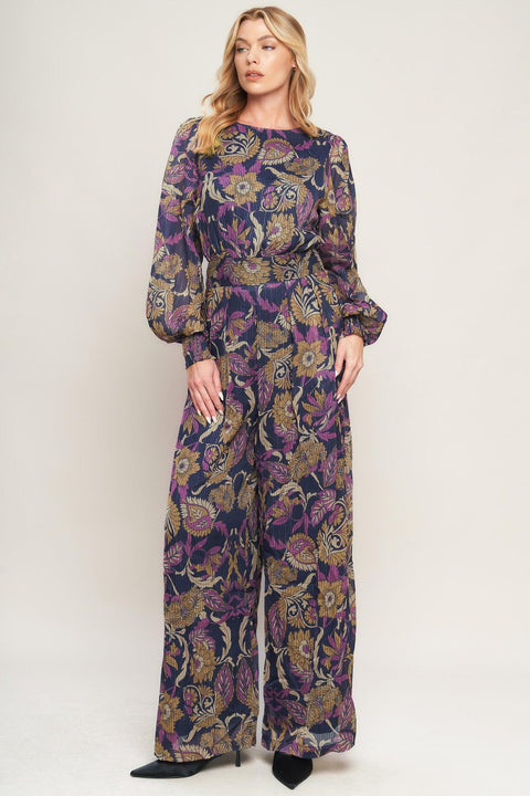 WHISPERING PINES WOVEN JUMPSUIT