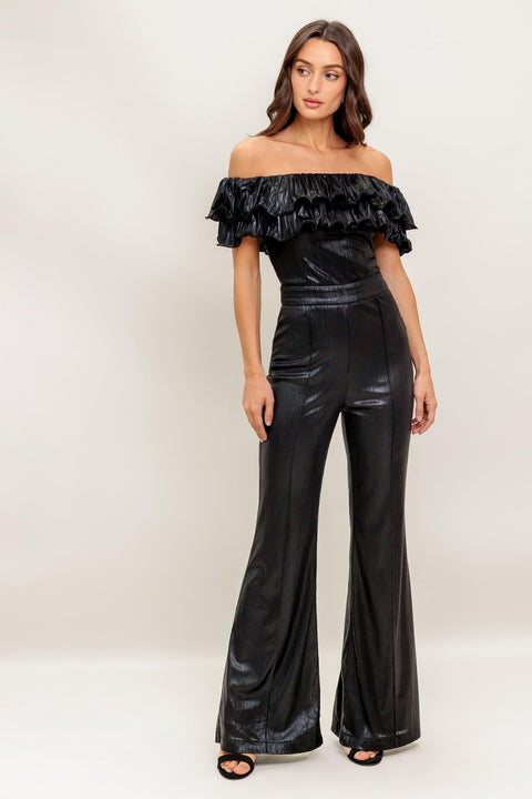 ANGEL EYES COATED WOVEN JUMPSUIT