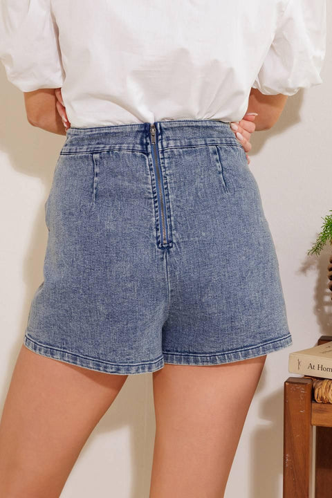 DISTANT SUN DENIM SKORT