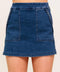 MOONLIGHT EMBRACE  MEDIUM INDIGO DENIM SKORT