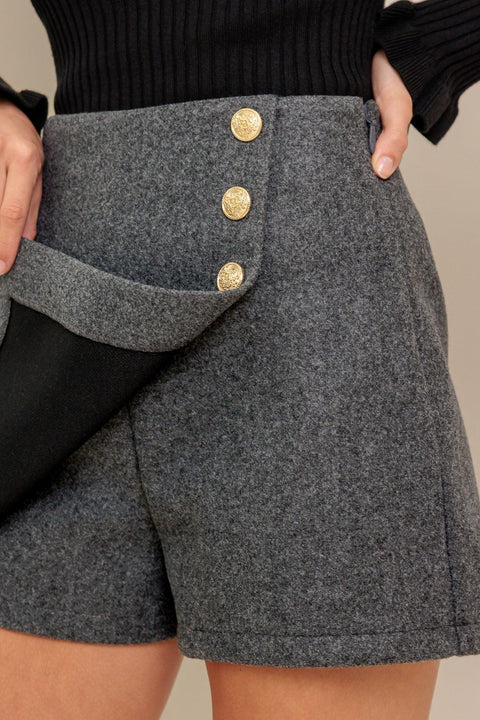 PARIS STRUCTURE WOVEN SKORT